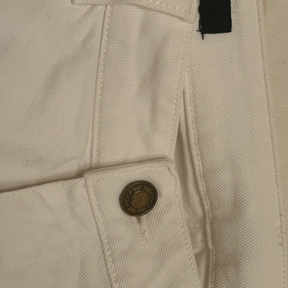Gucci White Low Rise Jeans - Picture 3 of 8
